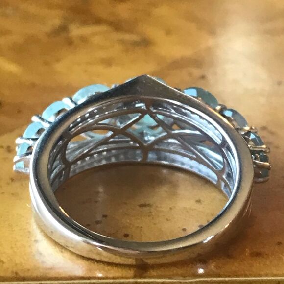 Natural Grandidierite Sterling Silver Ring Size 7 - Picture 4 of 8